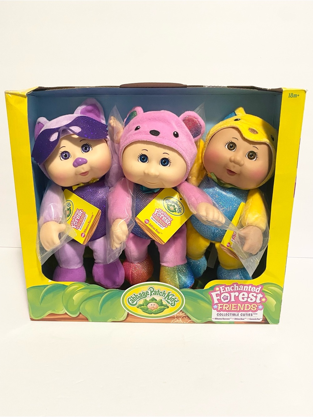 Cabbage Patch Kids Enchanted Forest Friends Raccoon Bear Fox Doll New Christmas